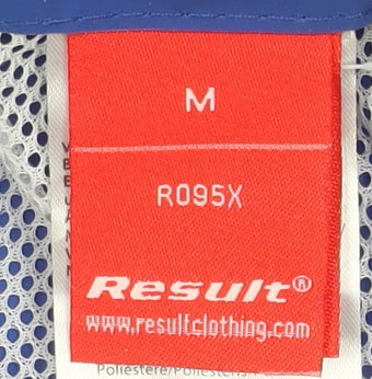 Result Mens Blue M Hooded Lightweight Windbreaker Jacket