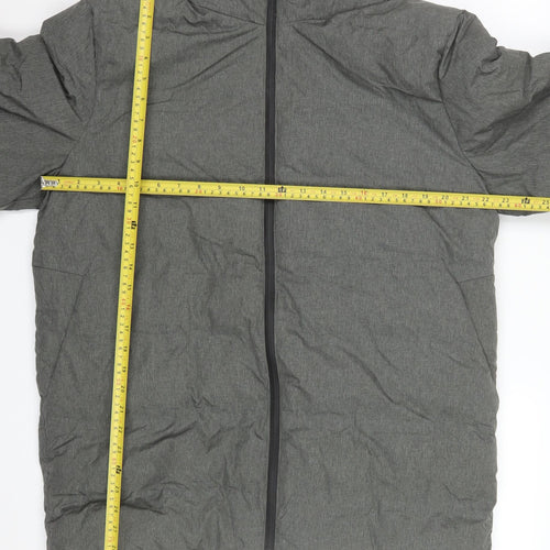 Primark Men's Grey L Hooded Puffer Jacket Winter Casual Coat