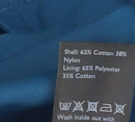 Kin Women Blue Long Rain Coat Size 18 Cotton Blend