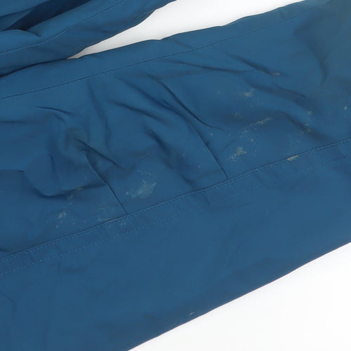 Kin Women Blue Long Rain Coat Size 18 Cotton Blend