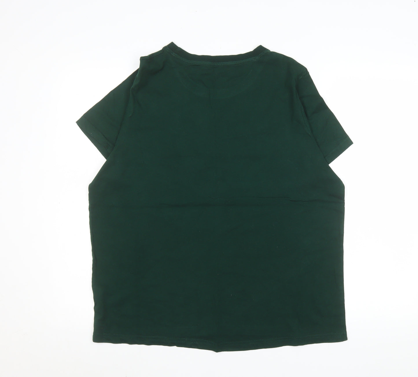 Disney Women’s Green Winnie the Pooh Christmas T-Shirt Size L