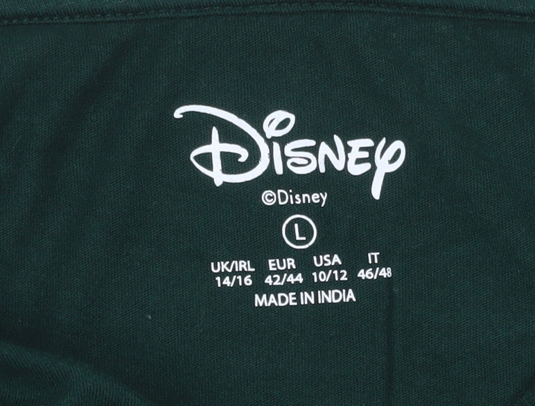 Disney Women’s Green Winnie the Pooh Christmas T-Shirt Size L
