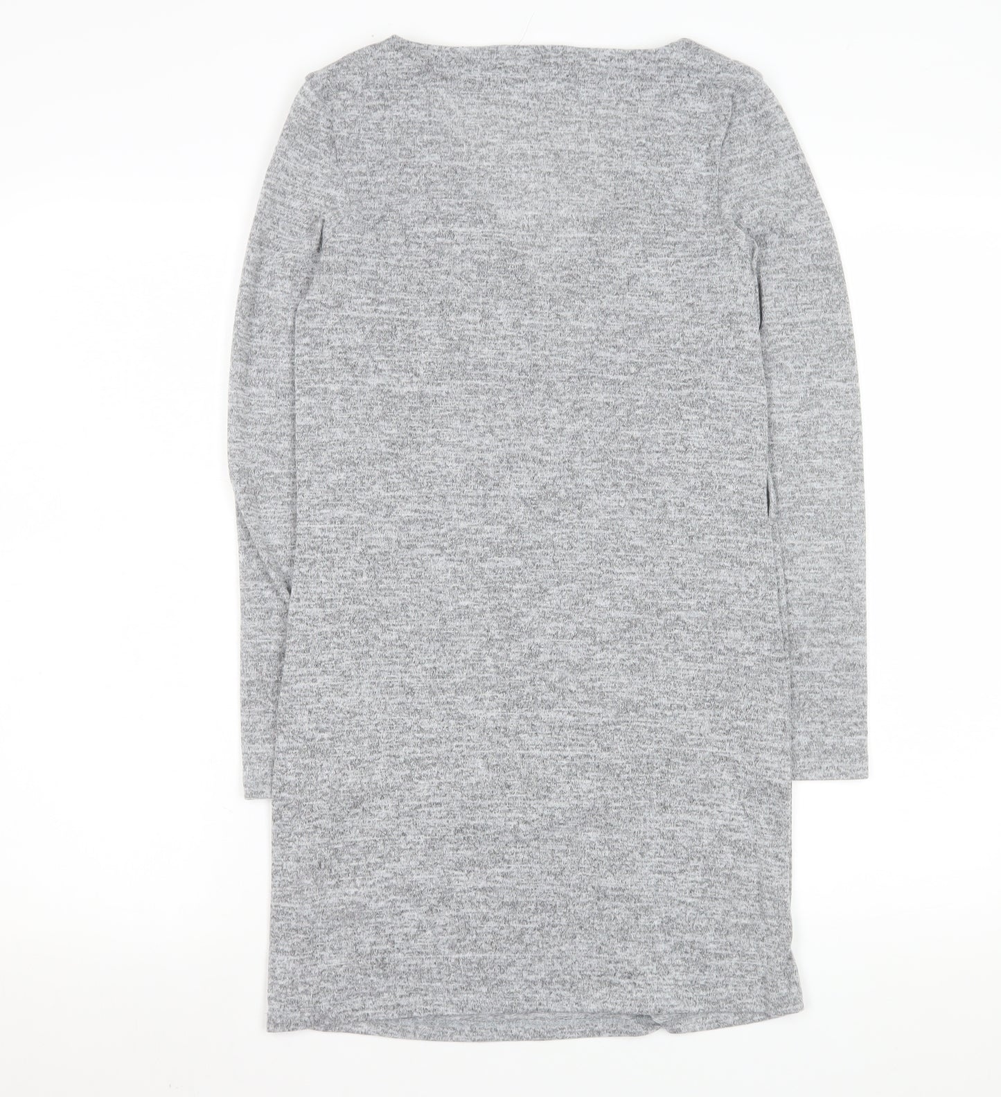 River Island Women’s Grey V-Neck Long Sleeve Knit Tunic Top UK 6