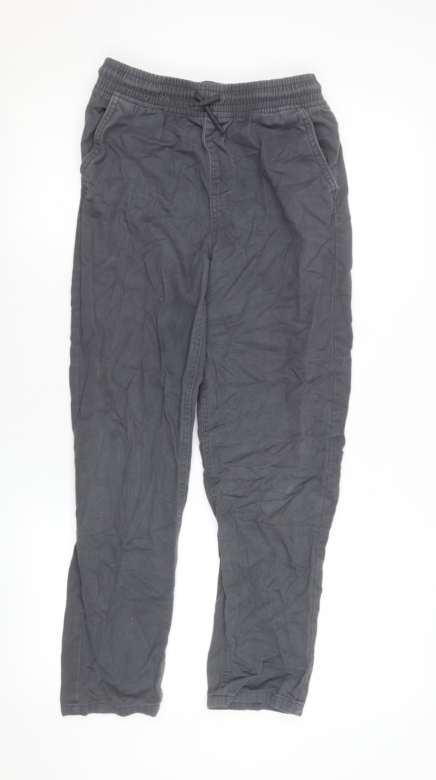 Denim Co Boys Black Slim Fit Cotton Joggers 12-13 Years