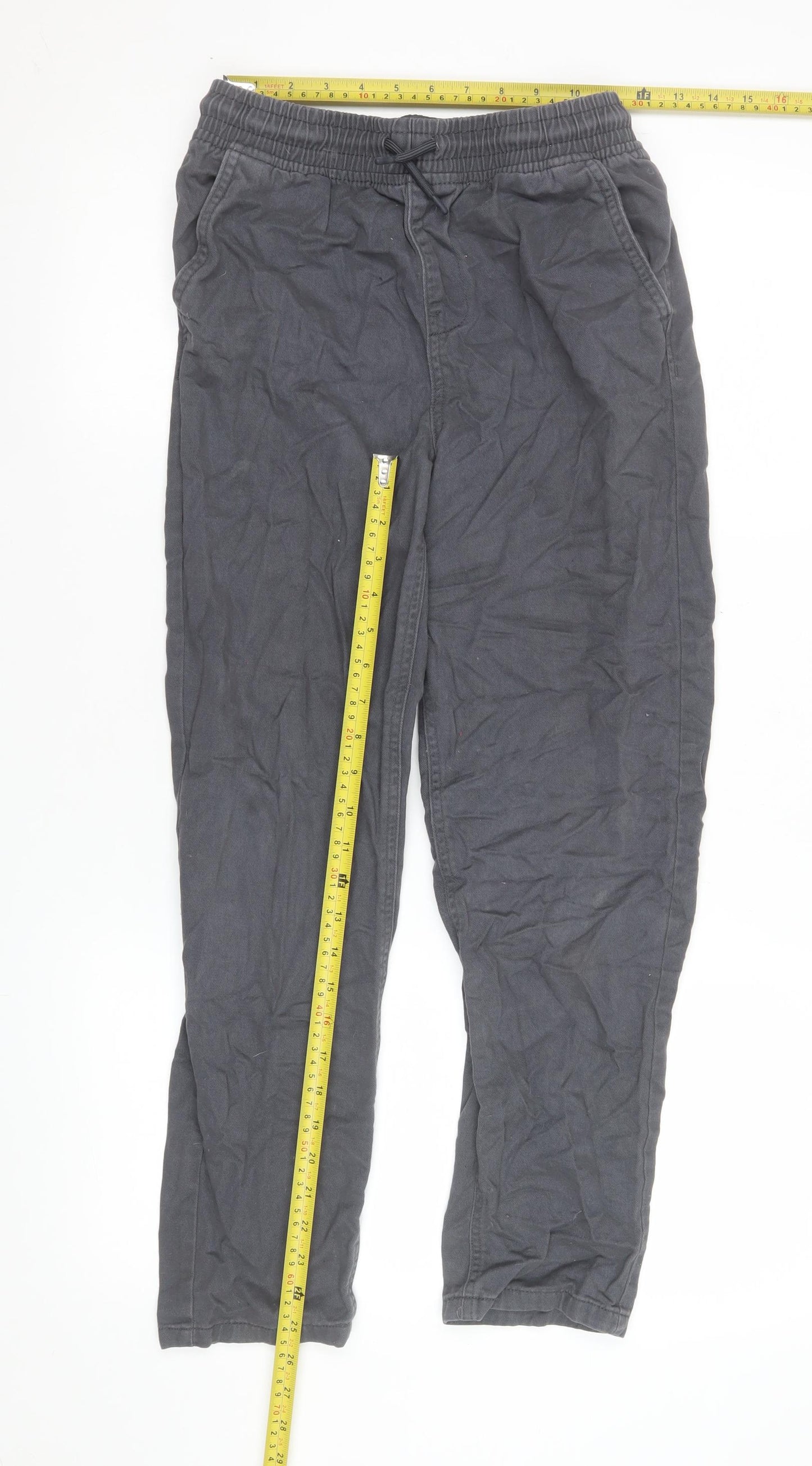 Denim Co Boys Black Slim Fit Cotton Joggers 12-13 Years