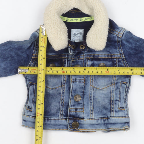 Mantaray Unisex Baby Blue Denim Sherpa Collar Jacket 6-9 Months