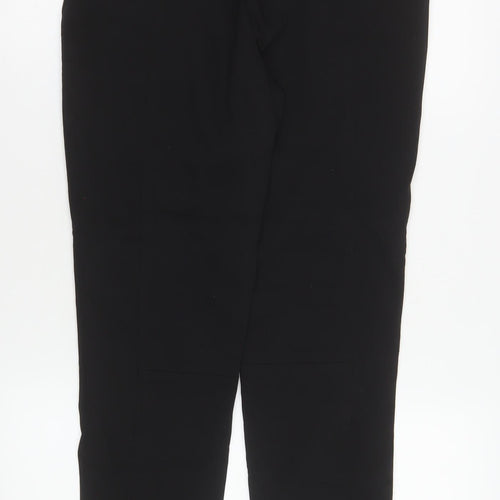 Whistles Women's Black Size 12 Slim Tailored Trousers with Ankle Zip