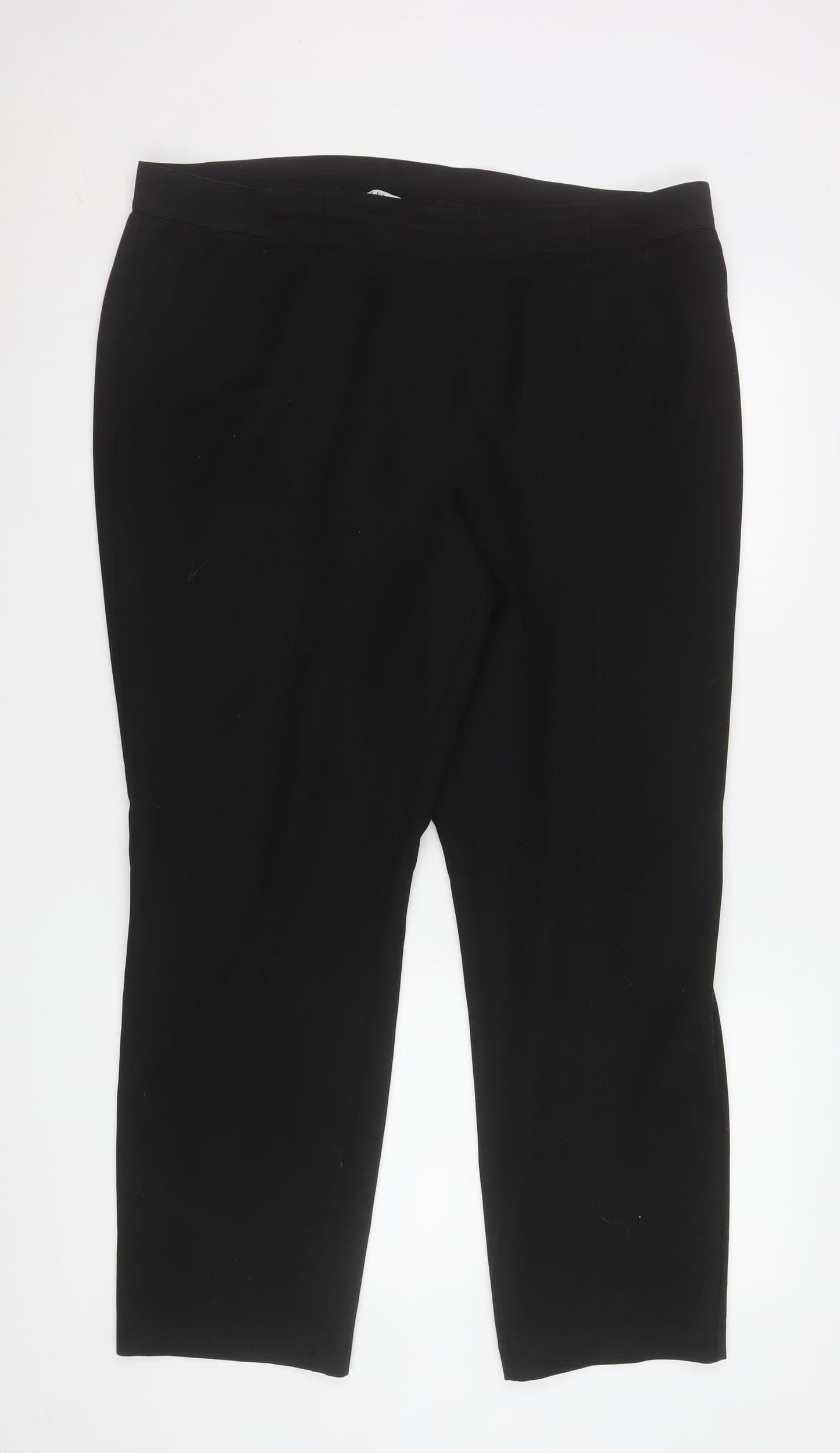 Gallery Womens Black Size 16 Cropped Trousers Stretch Polyester Blend
