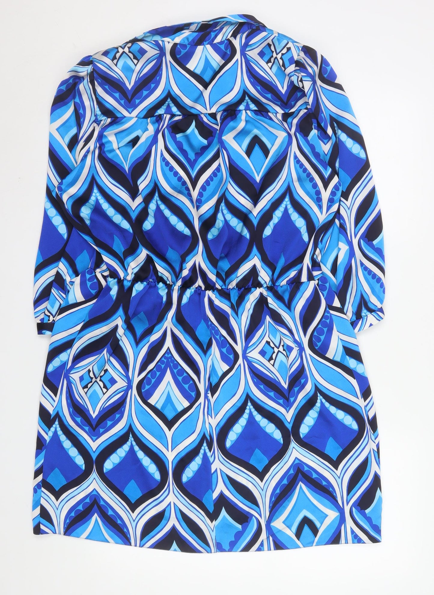 Dunnes Stores Women’s Blue Geometric Shirt Dress Size 14
