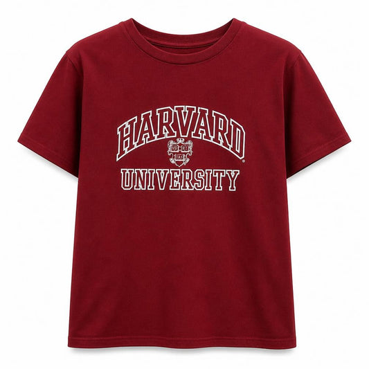Harvard Girls Red 11-12 Years Graphic Print Cotton T-Shirt