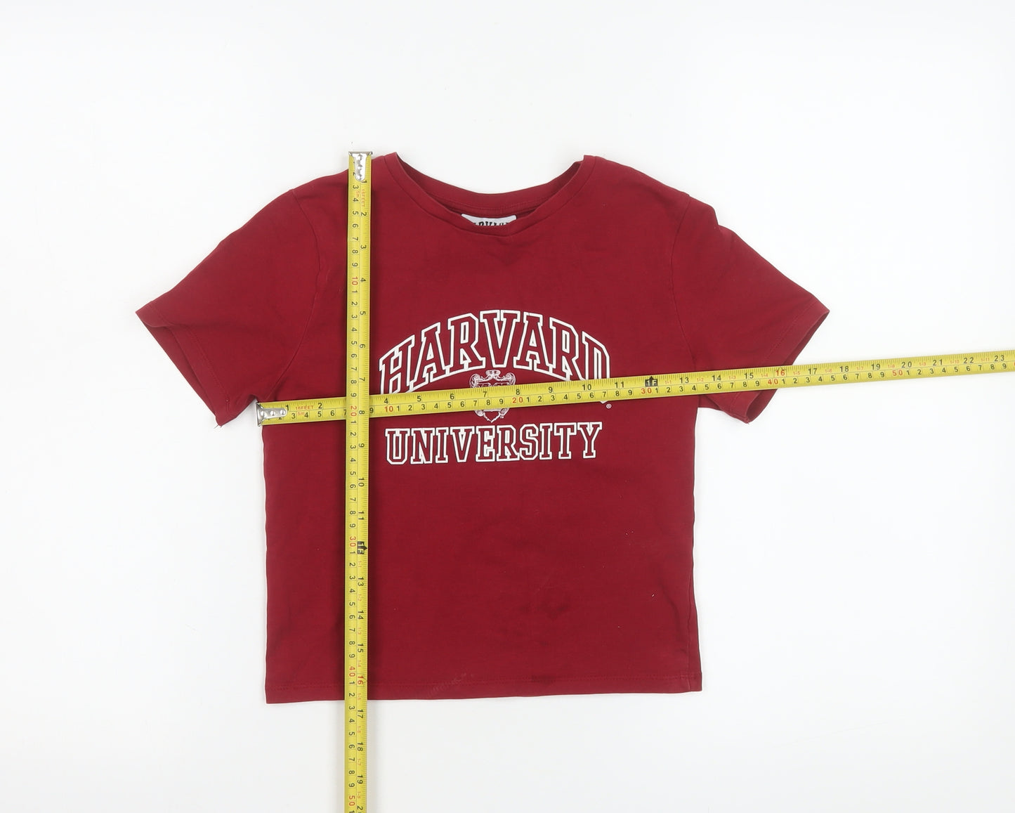 Harvard Girls Red 11-12 Years Graphic Print Cotton T-Shirt
