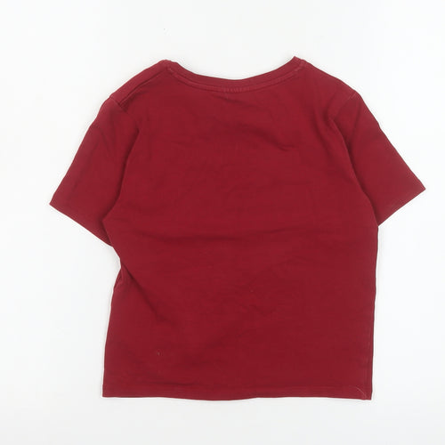 Harvard Girls Red 11-12 Years Graphic Print Cotton T-Shirt