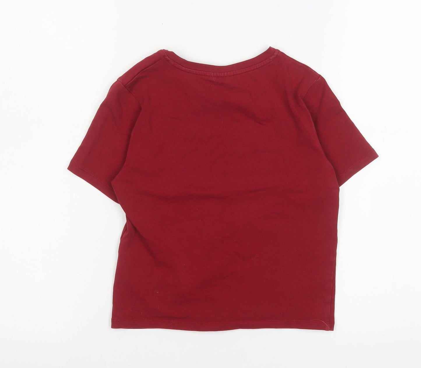 Harvard Girls Red 11-12 Years Graphic Print Cotton T-Shirt