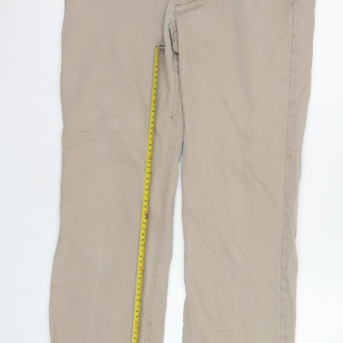 Dockers Men Beige Chino Trousers 32x34 Slim Fit Cotton