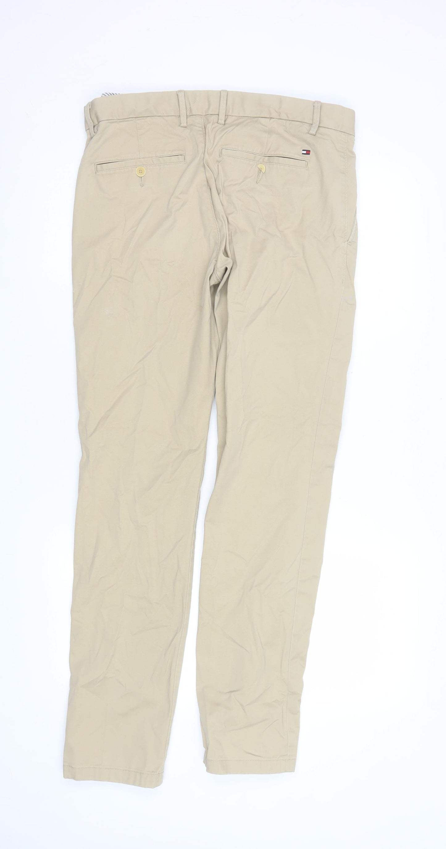 Tommy Hilfiger Men's Beige 32x32 Chino Trousers Cotton Stretch