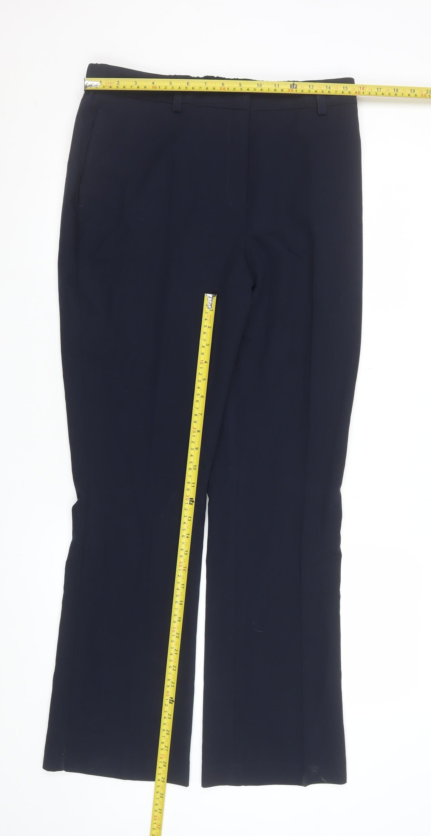 Dunnes Stores Womens Blue Straight Leg Dress Pants Size 12