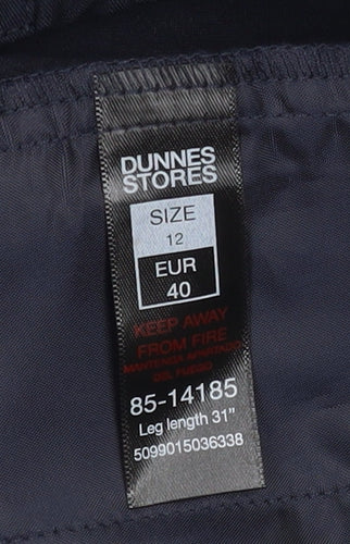 Dunnes Stores Womens Blue Straight Leg Dress Pants Size 12