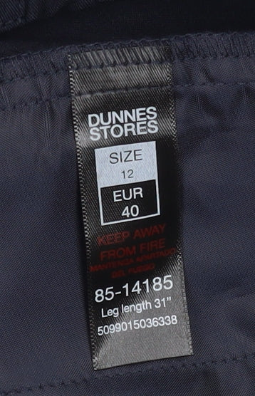 Dunnes Stores Womens Blue Straight Leg Dress Pants Size 12