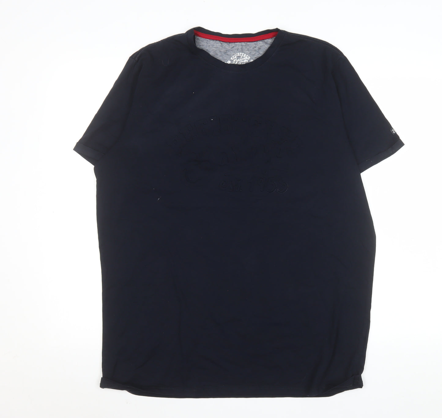 Bailey's Men's Blue XL Crew Neck Cotton Elastane T-Shirt