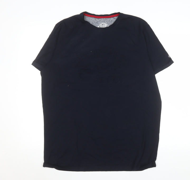 Bailey's Men's Blue XL Crew Neck Cotton Elastane T-Shirt
