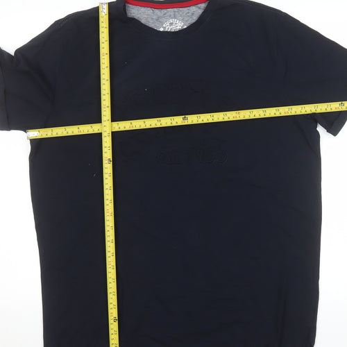 Bailey's Men's Blue XL Crew Neck Cotton Elastane T-Shirt