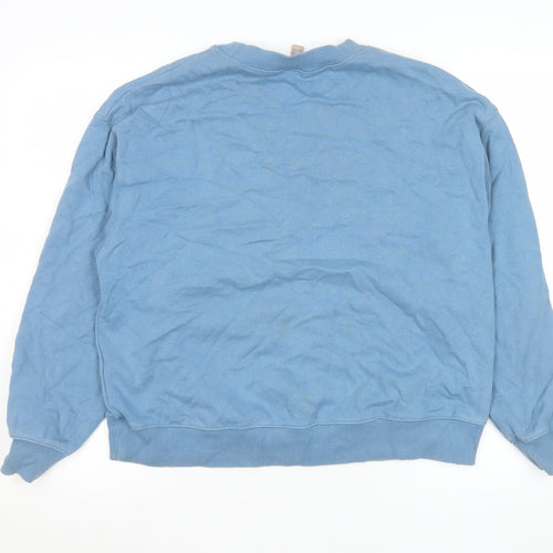 H&M Women’s Blue Self-Care Club Pullover Sweatshirt Size S