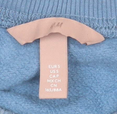 H&M Women’s Blue Self-Care Club Pullover Sweatshirt Size S