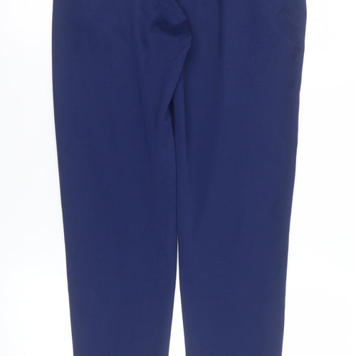 Adidas Boys Blue 13-14 Years Tapered Track Pants Quick Dry Polyester
