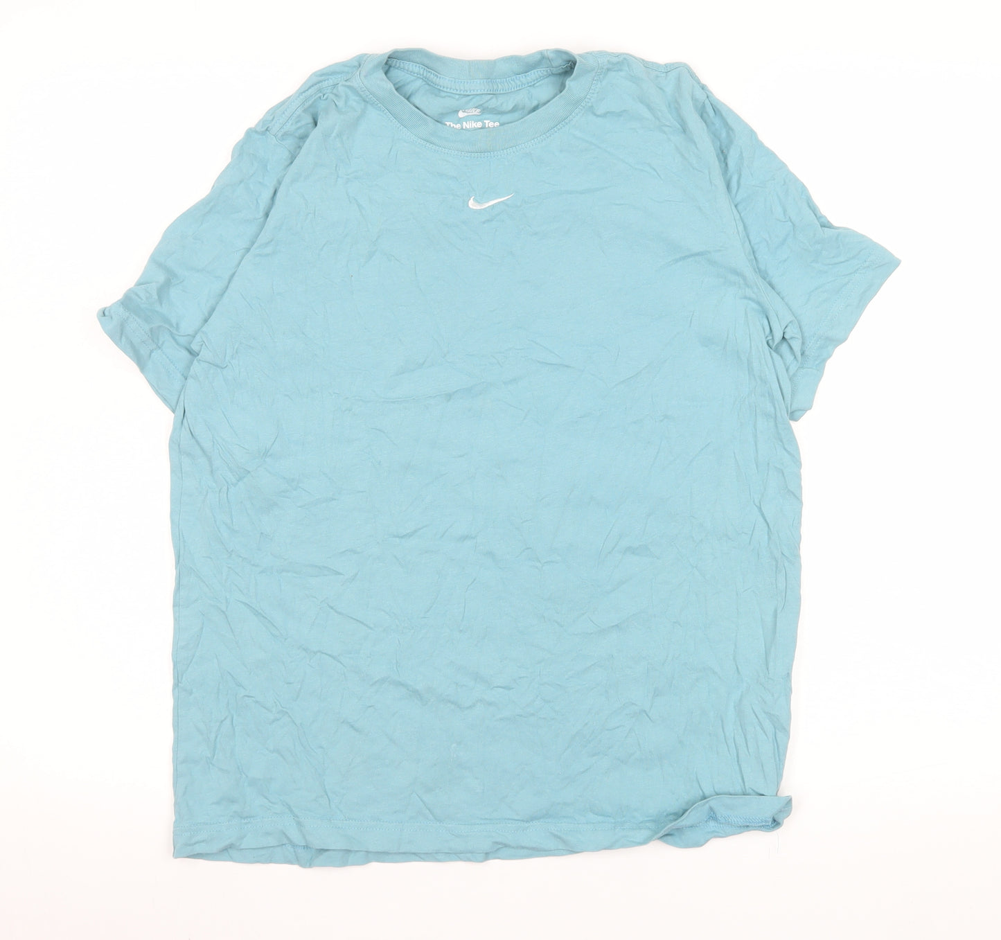 Nike Men's Blue Loose Fit Crew Neck Cotton T-Shirt XS