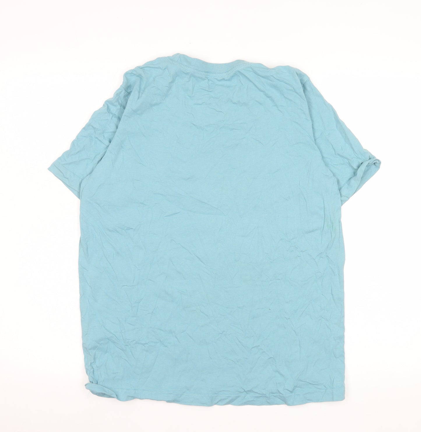 Nike Men's Blue Loose Fit Crew Neck Cotton T-Shirt XS