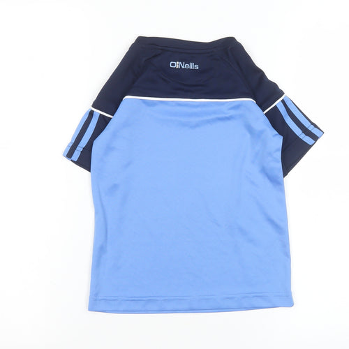 O'Neills Boys Blue Sports Jersey T-Shirt 5-6 Years Short Sleeve Polyester