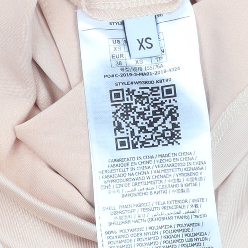 Guess Women Beige Lace Bodycon Cold Shoulder Dress XS