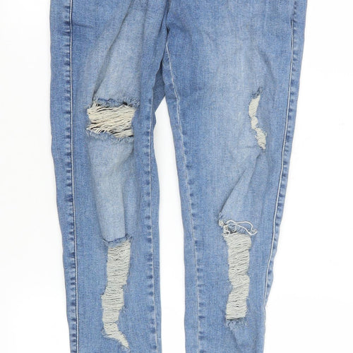 SikSilk Men's Blue Distressed Skinny Jeans Size S
