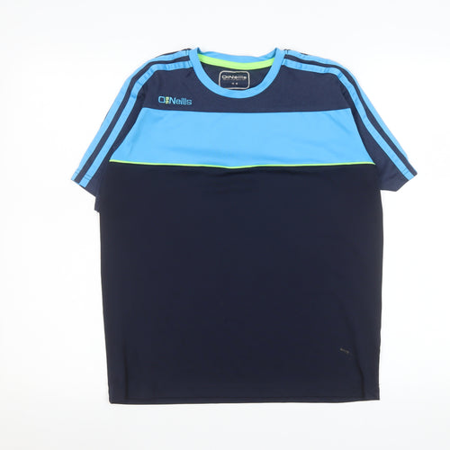 O'Neills Boys Blue Colourblock Sports T-Shirt 13 Years Lightweight Top