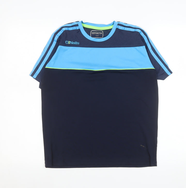 O'Neills Boys Blue Colourblock Sports T-Shirt 13 Years Lightweight Top