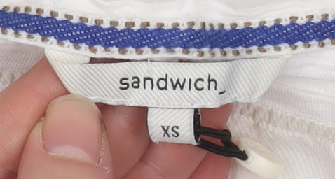 Sandwich Women Multicoloured Cotton Geometric Summer T-Shirt XS