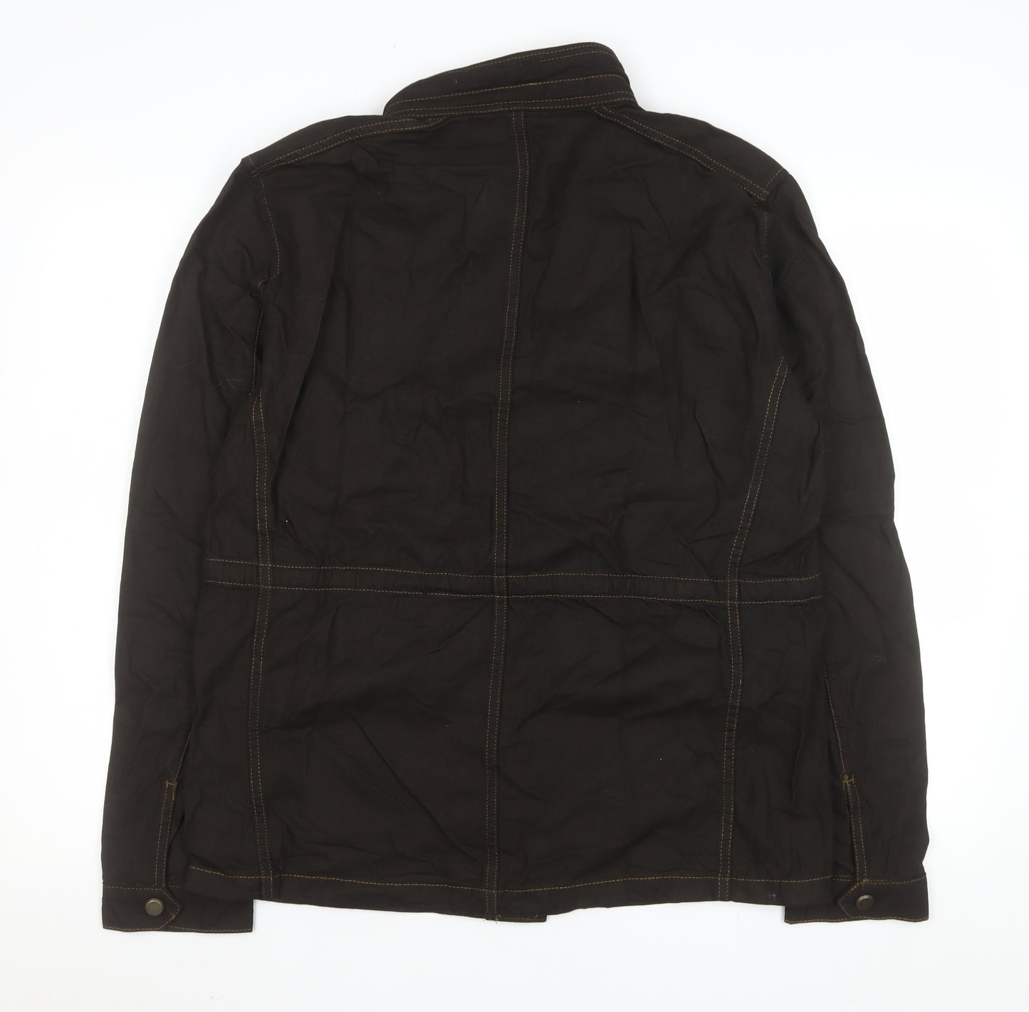 Zara Men’s Brown Cotton Field Jacket L 42 Regular Collared Casual