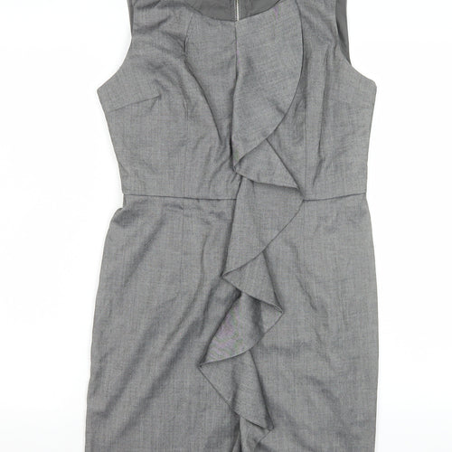 Miss Selfridge Women’s Grey Knee Length Sheath Dress Size 12