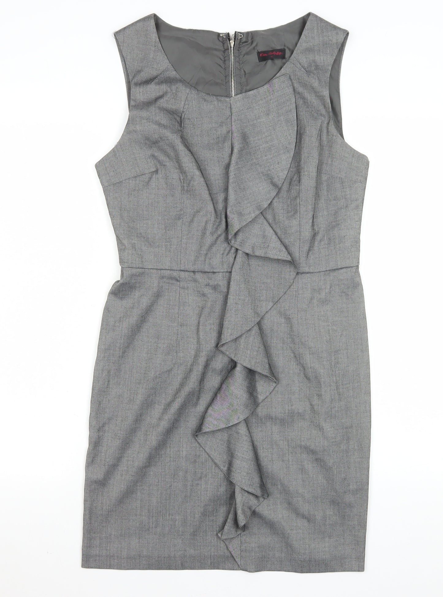 Miss Selfridge Women’s Grey Knee Length Sheath Dress Size 12