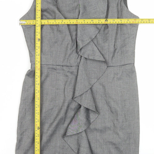 Miss Selfridge Women’s Grey Knee Length Sheath Dress Size 12