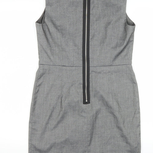 Miss Selfridge Women’s Grey Knee Length Sheath Dress Size 12