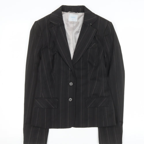 Oasis Women’s Black Pinstripe Blazer Size 10 Classic Tailored Jacket