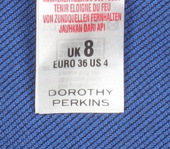 Dorothy Perkins Women's Grey Zip Up Peplum Jacket Size 8