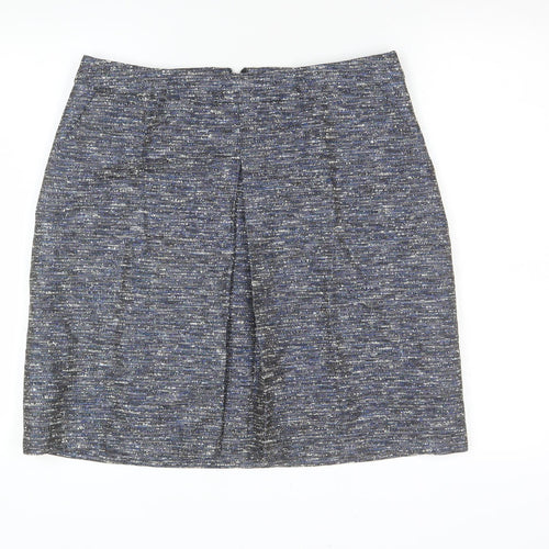 Monsoon Women’s Blue Tweed Pencil Skirt Size 14 Knee Length