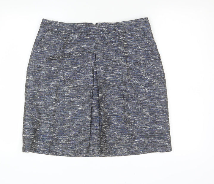 Monsoon Women’s Blue Tweed Pencil Skirt Size 14 Knee Length