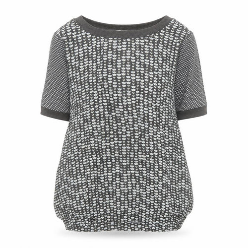 Sandwich Womens Grey Floral Short Sleeve Viscose T-Shirt Size 4