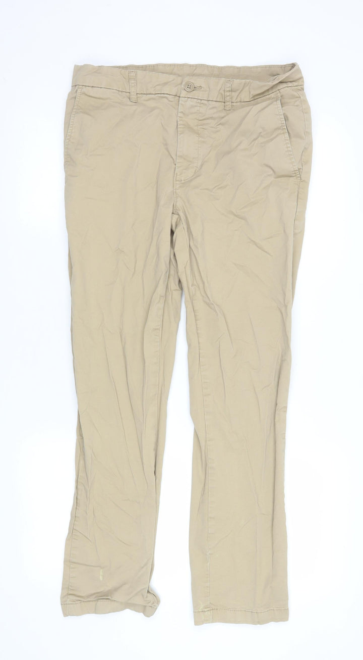 Dunnes Stores Men's Beige Chino Trousers 32W 31L Cotton Stretch