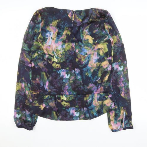 Mexx Women’s Multicoloured V-Neck Long Sleeve Chiffon Blouse UK 6