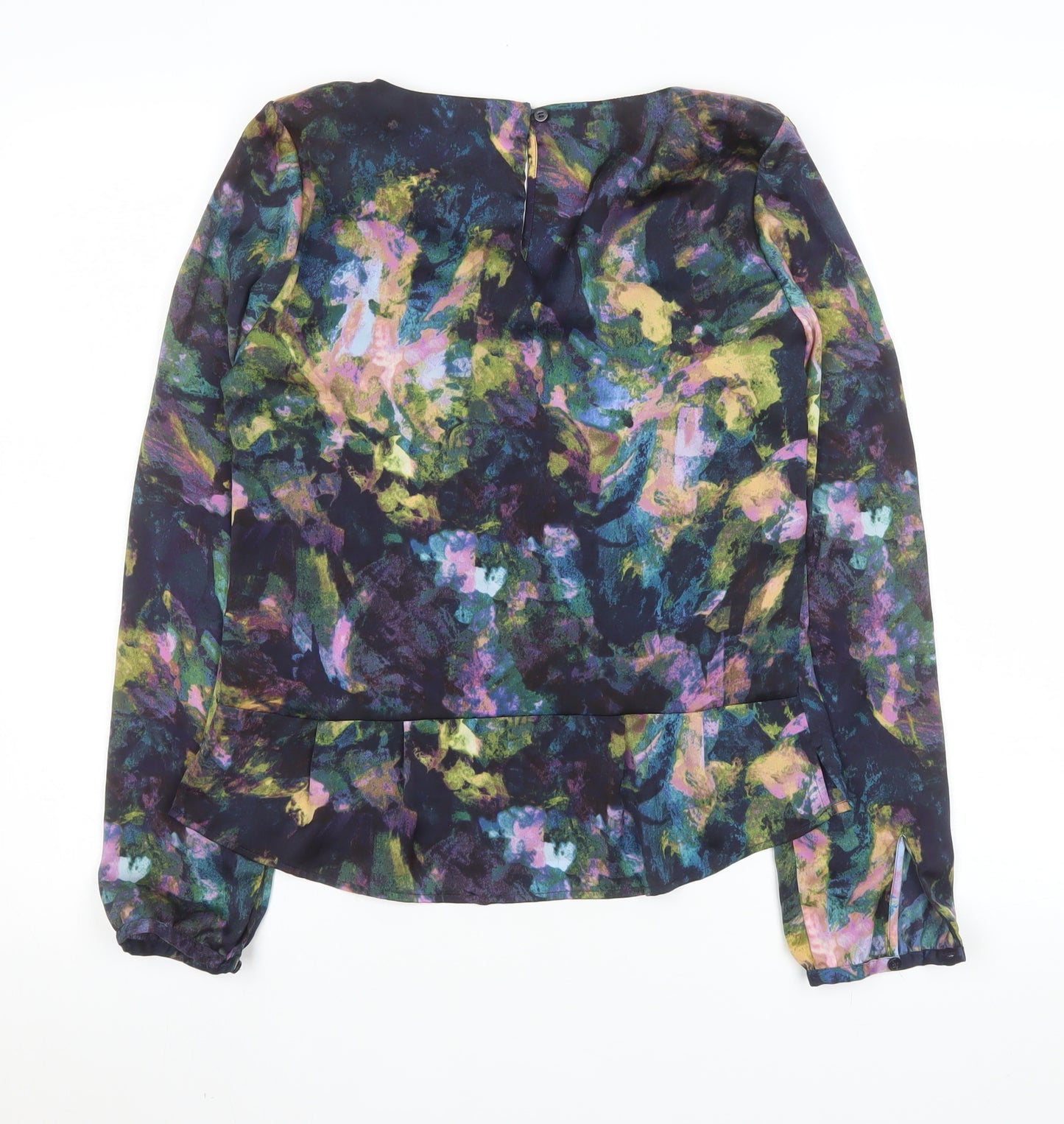 Mexx Women’s Multicoloured V-Neck Long Sleeve Chiffon Blouse UK 6