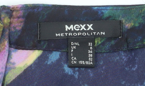 Mexx Women’s Multicoloured V-Neck Long Sleeve Chiffon Blouse UK 6